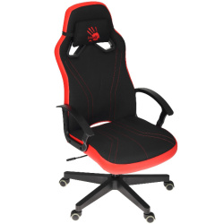 Кресло игровое A4Tech Bloody GC-150 черный (ткань/экокожа, 120кг, крестовина пластик, колесики пластик, подголовник)