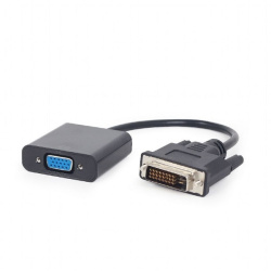 Переходник DVI-D - VGA, Cablexpert A-DVID-VGAF-01 черный