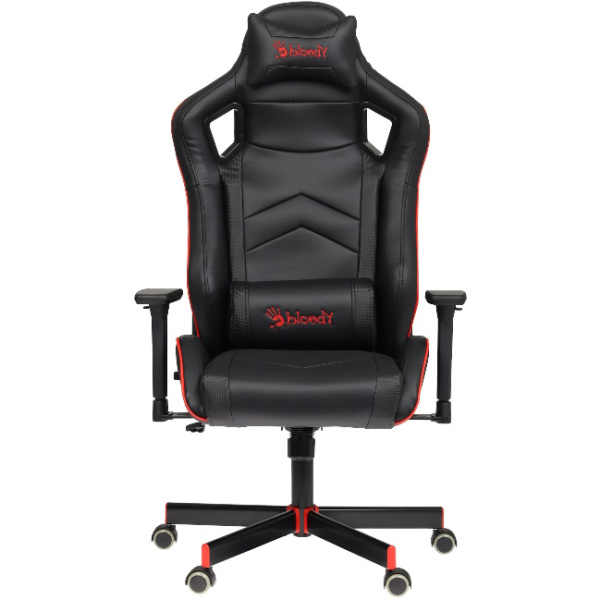 Кресло игровое A4Tech Bloody GC-840 черный сиденье черный (экокожа,150кг, крестовина металл, колесики пластик, подголовник, поддержка поясницы)