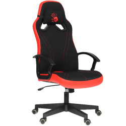 Кресло игровое A4Tech Bloody GC-150 черный (ткань/экокожа, 120кг, крестовина пластик, колесики пластик, подголовник)