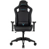 Кресло игровое Knight Outrid Smile черный (экокожа,150кг, крестовина пластик, колесики полиуретан, подголовник, поддержка поясницы)