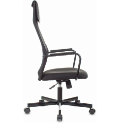 Кресло офисное Бюрократ KB-5M черный (сетка/ткань, до 120 кг, крестовина металл, колесики пластик, подголовник)