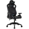 Кресло игровое Knight Outrid Smile черный (экокожа,150кг, крестовина пластик, колесики полиуретан, подголовник, поддержка поясницы)
