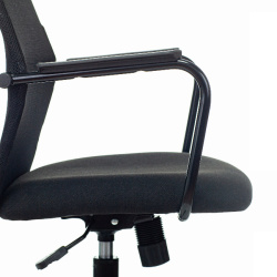 Кресло офисное Бюрократ KB-5M черный (сетка/ткань, до 120 кг, крестовина металл, колесики пластик, подголовник)