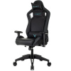 Кресло игровое Knight Outrid Smile черный (экокожа,150кг, крестовина пластик, колесики полиуретан, подголовник, поддержка поясницы)