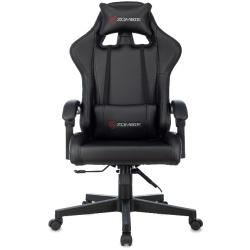Кресло игровое Zombie GAME TETRA черный/карбон (экокожа, 120кг, крестовина пластик, колесики пластик, подголовник, поддержка поясницы)